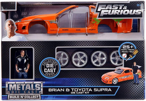 Jada Toys Fast & Furious Brian & Supra 1:24 Scale Build n' Collect Fast and Furious Supra Brian O'Connor Figure Assembly Kit