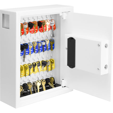 Barska 40-Key Digital Wall Mount Key Cabinet – Electronic Lock Steel Security Box with Numbered Hooks & Tags for Home, Office, School, or Business - Key Box Wall Mount - Key Drop Slot - Key Storage