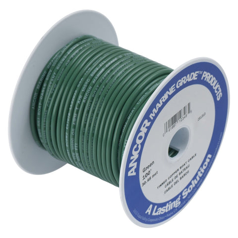 Ancor 180303 Marine Grade Electrical Primary Tinned Copper Boat Wiring (18-Gauge, Green, 35-Feet)