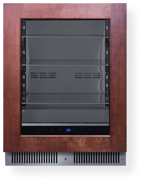 Summit 24 Inch Beverage Refrigerator with Glass Door, 3.5 Cu.ft., Shallow Depth Undercounter, Commercially Approved- SDHG2443PNR (RHD, Panel Ready) (Panel not included)