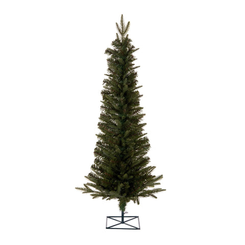Vickerman 3.5' Bixley Pencil Fir Artificial Christmas Tree, Unlit - Faux Brixley Pencil Fir Christmas Tree - Seasonal Indoor Home Decor