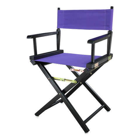 Casual Home 200-02/021-41 18" Black Frame-Purple Canvas Director Chair Classic Height, BlackFrame