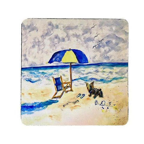 Betsy Drake CT1442 Beach Chair & Yorkie Coaster - Set of 4