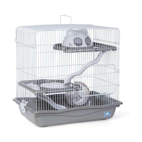 Prevue Pet Products Hamster Haven Cage - Gray, Spacious & Fun Hamster Home Medium