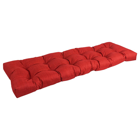 Blazing Needles Indoor/Outdoor Tufted Bench Cushion, 55" Wide, Paprika