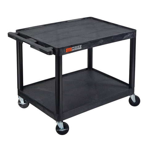 Luxor LP27-B 27"H AV Cart - Two Shelves
