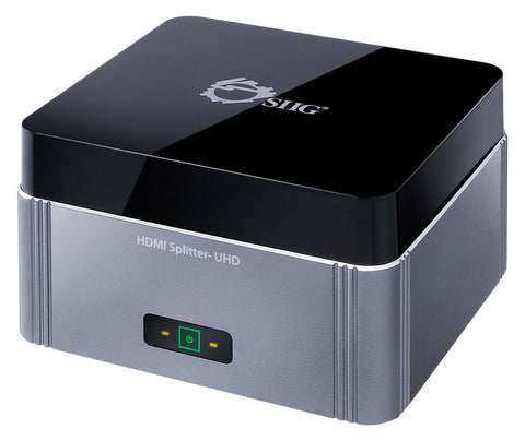 SIIG Premium 1x2 HDMI Splitter 4K 60HZ HDR with EDID - 18Gbps - HDMI 2.0 - HDCP 2.2 - Aluminum Housing - 3D, 4:4:4, UHD 2 port, 1 in and 2 out