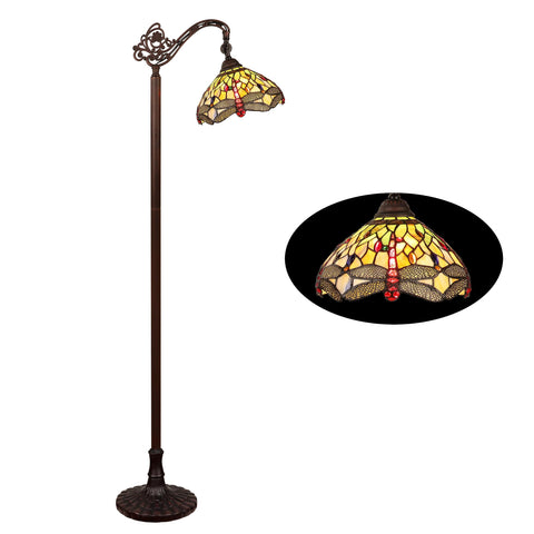 Chloe Lighting ANISOPTERA Purity 1 Light Antique Dark Bronze Finish Reading Floor Lamp 11" Shade