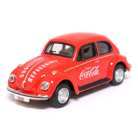 Motor City Classics Coca-Cola Diecast Collectible | 1966 Volkswagen Beetle 1:72 Scale Model 472005 Officially Licensed