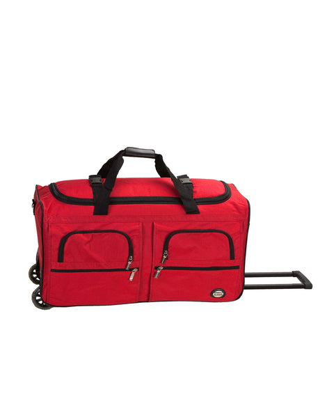 Rockland Rolling Duffel Bag, RED, 40"