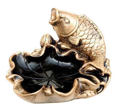 PANDA SUPERSTORE Creative Home Decoration Stone Ashtrays Portable Ashtray Carp Ashtrays