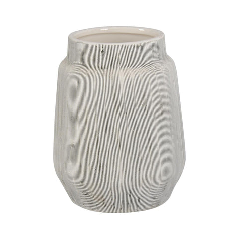 Moe's Home Collection 9" Handmade Ceramic Specimen Planter in Black