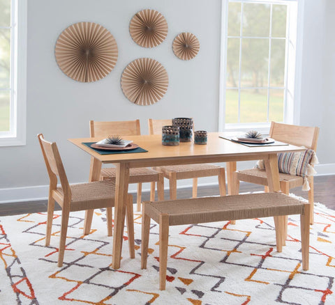 Powell Cadence 6-Piece Dining Set Natural with Natural Finish D1276D19PC6