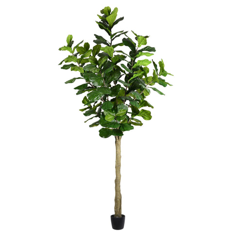 Vickerman 10' Artificial Green Potted Fiddle Tree.