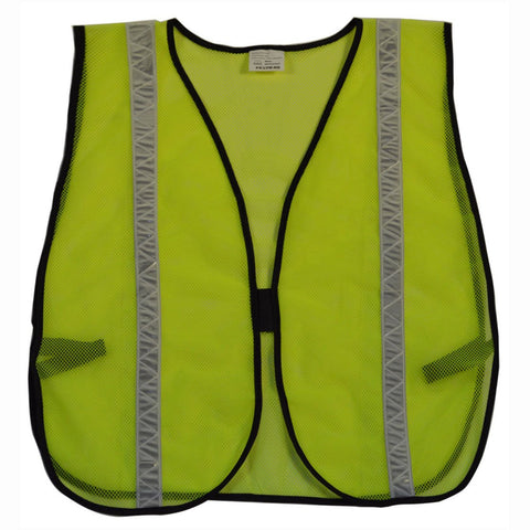 Petra Roc LVM-HG Safety Vest Lime Mesh, 1" White High Gloss Reflective Tapes, One Size