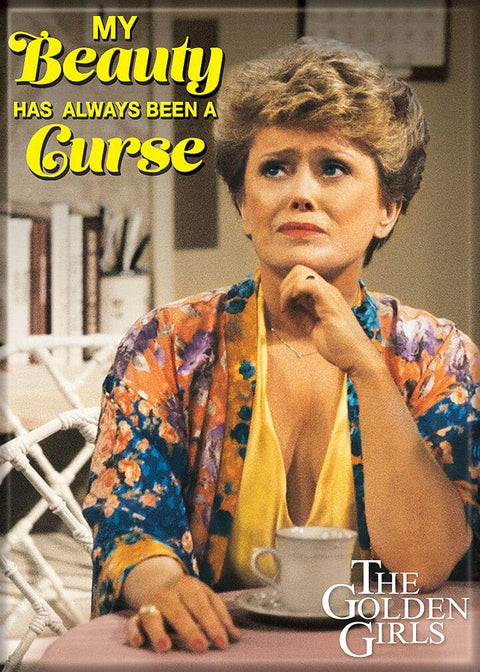 Ata-Boy Golden Girls Magnet - My Beauty.. A Curse 2.5" x 3.5" Magnet for Refrigerators, Whiteboards & Locker Decorations…