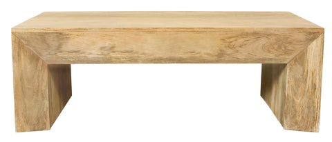 Goliath Cocktail Table in Modern Natural Finish on Mango Solid Wood