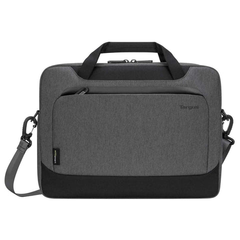 Targus Cypress Slimcase with EcoSmart Designed for Business Traveler and School fit up to 14-Inch Laptop/Notebook, Light Gray (TBS92602GL)