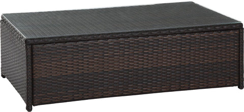 Palm Harbor Wicker Outdoor Coffee Table Brown