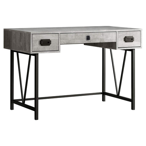 Monarch Specialties Computer Desk Home Office Laptop Storage Drawers 48" L Work Metal Grey
