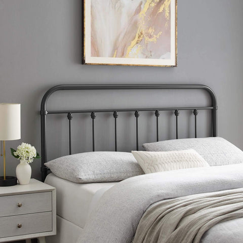 Modway MOD-6152-GRY Sage Twin Metal Headboard, Gray