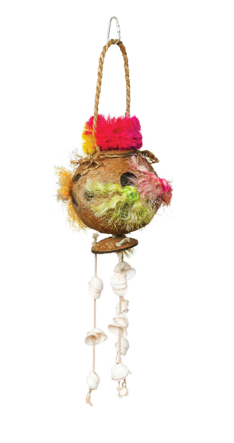 Prevue Hendryx 62509 Tropical Teasers Coconut Fun Bird Toy