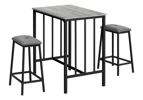 Monarch Specialties I 1144 Dining Set, 3pcs Set, Counter Height, 36" Rectangular, Small, Kitchen