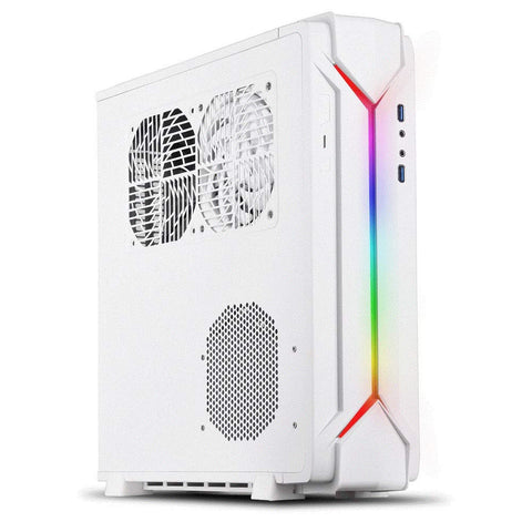 Silverstone Technology Slim Computer Case for Mini-Itx Motherboards with Integrated Addressable RGB Lighting SST-RVZ03W-ARGB
