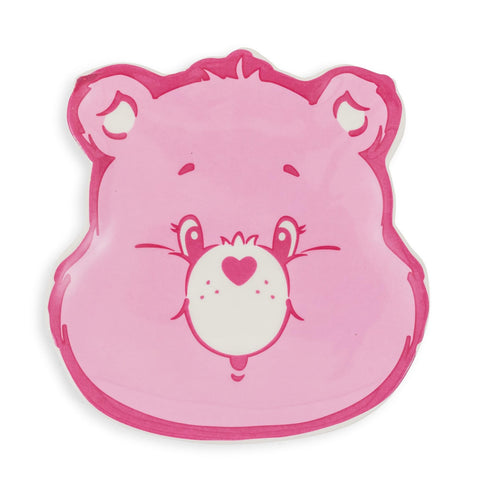 Care Bears Cheer Bear Face Sculpted Ceramic Trinket Tray | Storage Dish Organizer For Jewelry, Accessories, Keys, Small Mementos and Valuables
