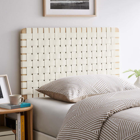 Sparta Weave Twin Vegan Leather Headboard