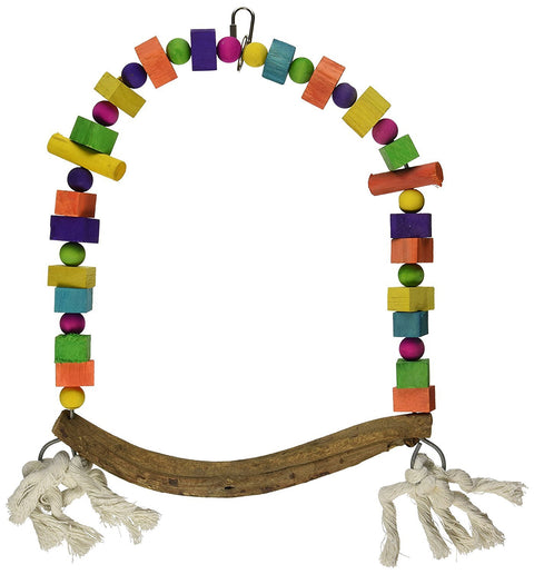 Prevue Pet Products BPV62681 Bodacious Bites Wood Bird Toy, Swing
