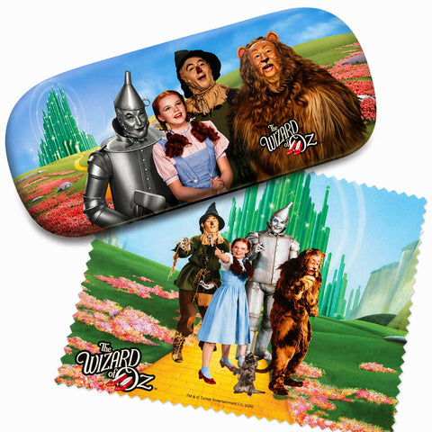 Wizard of Oz Dorothy Tinman Scarecrow Lion Emerald City eye sun glasses Eyeglass Storage Case & Cleaning cloth