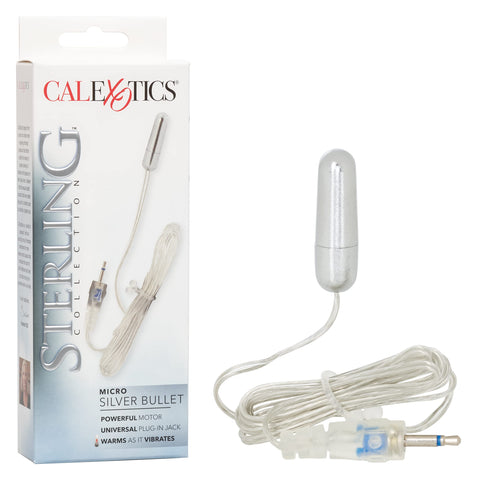 CalExotics Sterling Collection - Wired Micro Bullet Vibrator-Remote Control Sex Toys for Couples, - Adult Egg Massager - 1.2 Inch