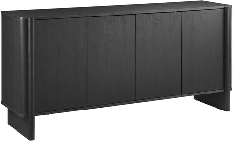 Crosley Furniture Wesley Modern Sideboard Buffet Cabinet with Storage Shelves, Kitchen, Dining, Black