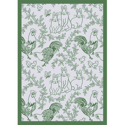 Joy Carpets Kaleidoscope Feathers and Fur Whimsical Area Rugs, Green