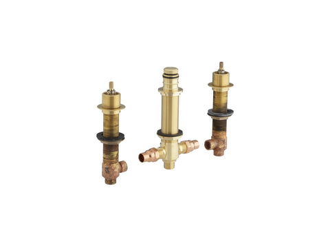 KOHLER K-438-K-NA 1/2-Inch Ceramic High-Flow Valve System with Diverter, Test Timed & Durable Brass Valve Bodies