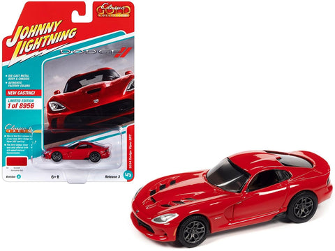 Johnny Lightning 2014 Dodge Viper SRT Adrenaline Red Classic Gold Collection Series Limited Edition to 8956 Pieces Worldwide 1/64 Diecast Model Car
