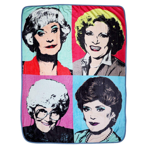JUST FUNKY Golden Girls Themed Warhol Fleece Blanket Comforter | 45"x60" Stadium Blanket