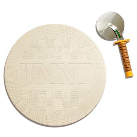 Teenage Mutant Ninja Turtles Pizza Cutter and Baking Stone Set | Deluxe Cookware For Oven and Grill