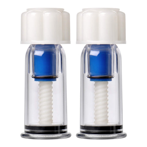 Size Matters Power Nipple Suckers Clear, Adjustable Suction Devices with Twist Control and Compact Design