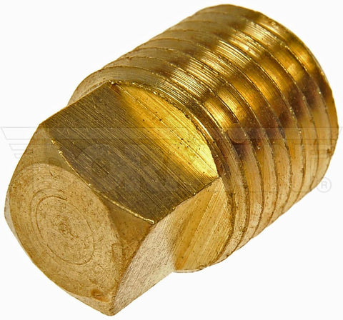 Dorman Brass Pipe Plug, Square Head, 1/4" MNPT