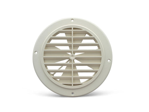 B&B Molders, 94275 Ceiling Grill with Damper – White, Adjustable RV Air Vent with 360° Rotation, OEM Replacement – Made in USA