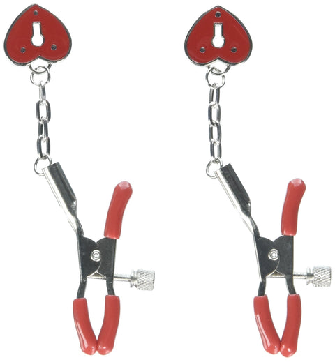 Master Series Captive Heart Padlock Nipple Clamps, 1 Count
