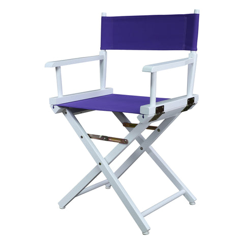 Casual Home 200-01/021-41 Director Chair 18" - Classic Height WhiteFrame/Purple Canvas