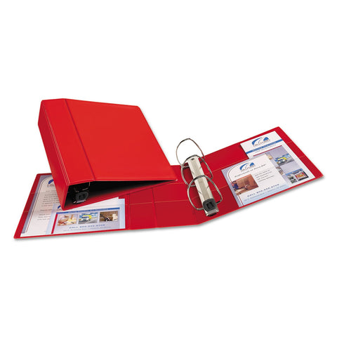 Avery Heavy-Duty 3 Ring Binder, 4 Inch One Touch EZD Rings, 4.5 Inch Spine, 1 Red Binder (79584)