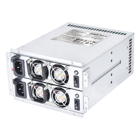 SilverStone Technology GM600 Silver Cybenetics Silver 600W mini redundant Power Supply, SST-GM600-S, TAA Compliant