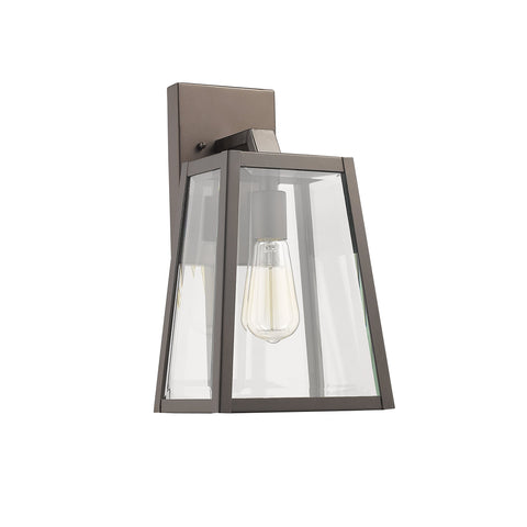 Chloe LeoDegrance 1 Light Rubbed Bronze Outdoor Wall Sconce 14" Height