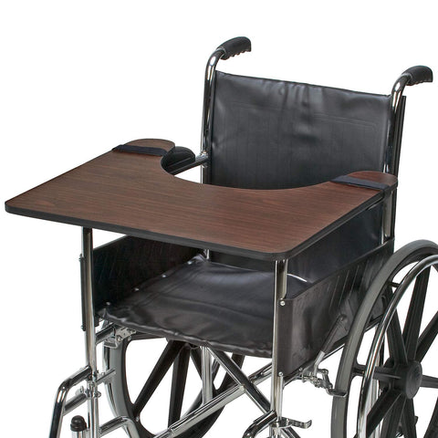 DMI Wood Wheelchair Lap Tray, Wheelchair Tray, Removable Wheelchair Tray Table, Wheelchair Table Tray for Seniors, Hardwood, 1 Count