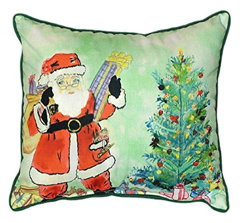 Betsy Drake Santa & Tree Indoor/Outdoor Pillow, 20" x 24"