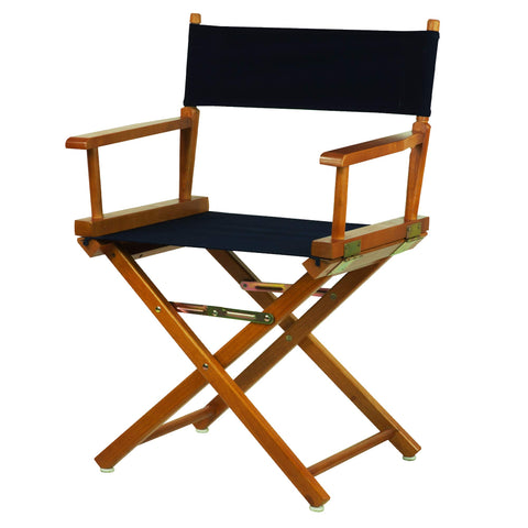 Casual Home 18" Director's Chair Honey Oak Frame with Navy Canvas